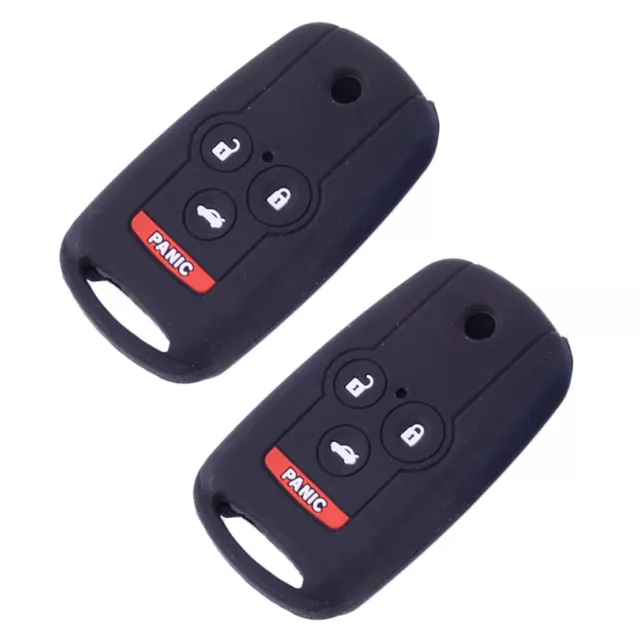 2x Silicone Car Smart Key Case Cover Fit For Honda Accord Acura RDX TL MDX TSX