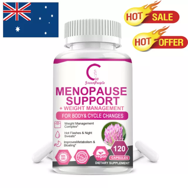 120 Caps Menopause Support Capsules Weight Loss,Improves Metabolism ,Hot Flashes