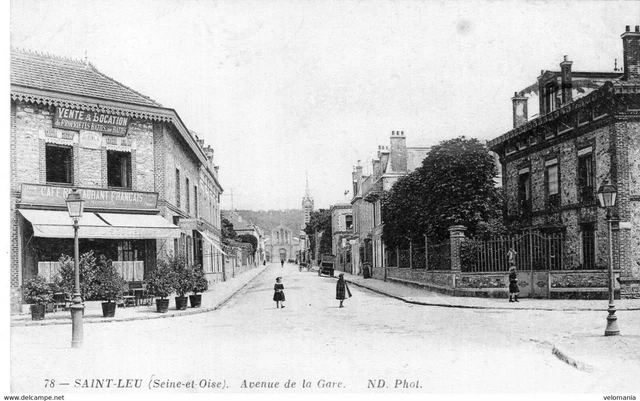8136 cpa 95 Saint Leu - Avenue de la Gare