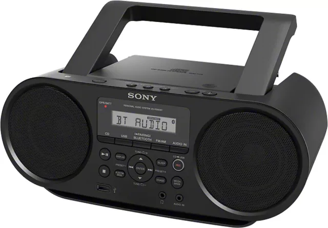 Sony Zs-Rs60Bt Portable Am/Fm/Cd/Mp3/Usb Bluetooth-Nfc Stereo Boombox W/ Manual