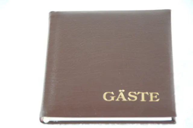 Gästebuch 21 x 24 cm echtes Leder Blancobuch Notizbuch sehr edel Lederbuch braun 2