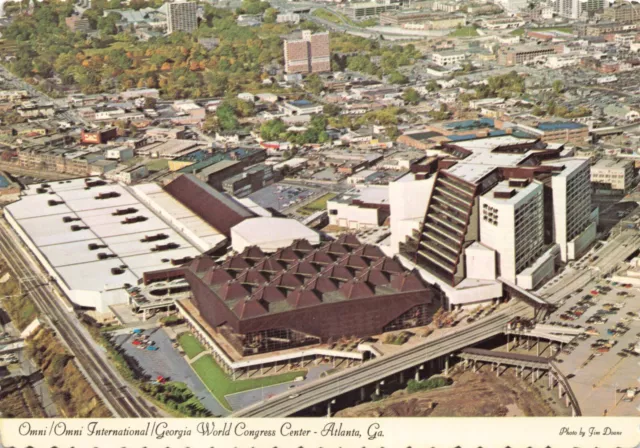 Postcard GA Atlanta Omni/Omni International/Georgia World Congress Center Aerial