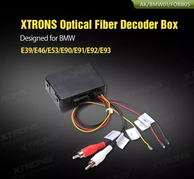 XTRONS Optical Fiber Decoder Box For BMW E90 E91 E92 E93 Car Stereo Sound Radio