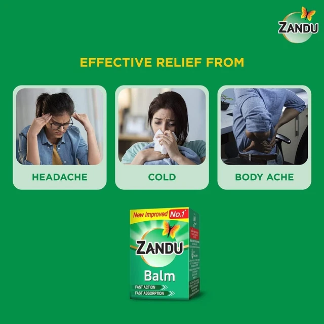 6 PC x 8ML Zandu Balm | pain relief | Headache, Body Ache & cold