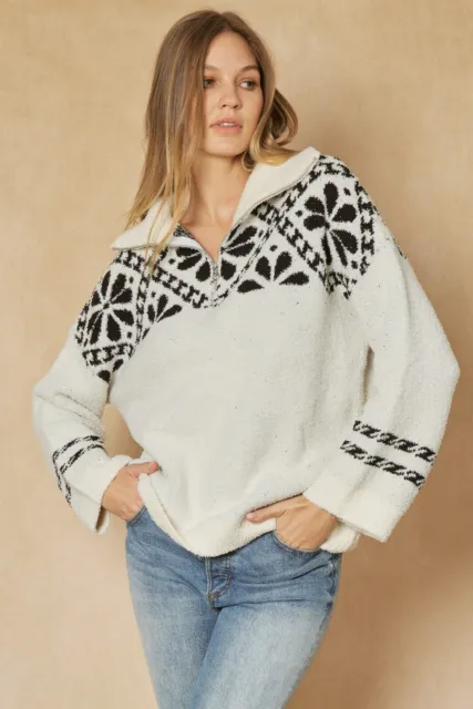 Entro Nordic Super Soft Pullover Sweater Size Small Medium Large