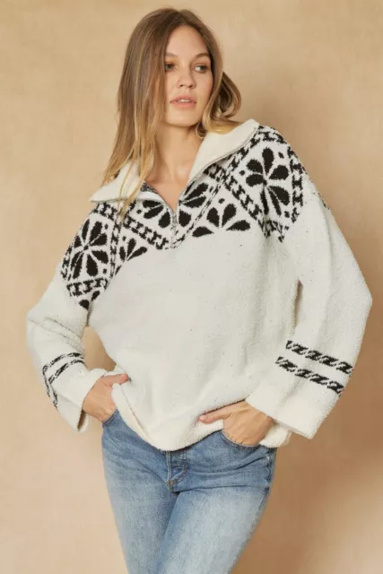 Entro Nordic Super Soft Pullover Sweater Size Small Medium Large