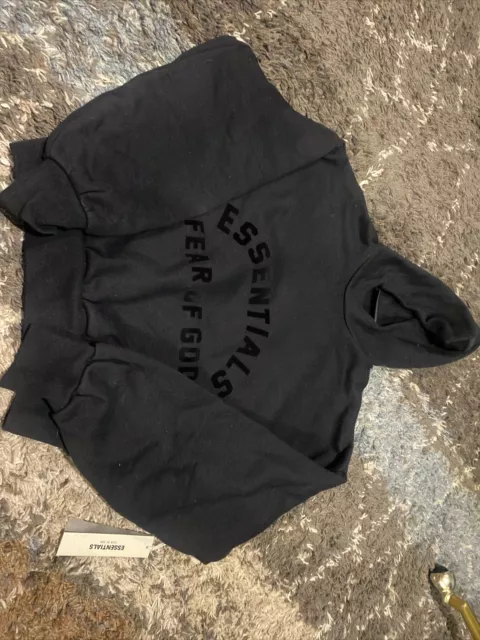 essentials hoodie Xsmall black