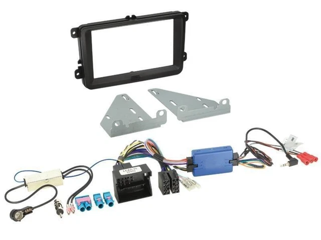 Audioproject A170 – Juego profesional de instalación de radio de coche compatible con BMW 3 E46 adaptador de radio 2 adaptadores de antena Fakra DIN ISO redondos