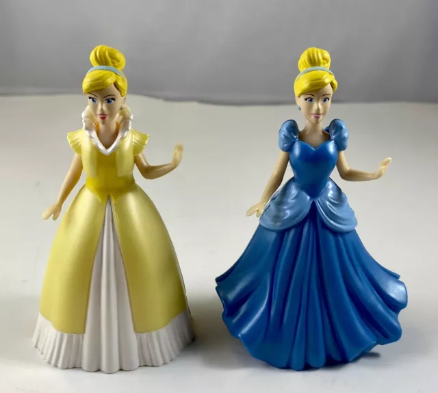 2 Polly Pocket Disney Princesa Cenicienta Muñeca con 2 Vestidos Magiclipper Pastel Topper