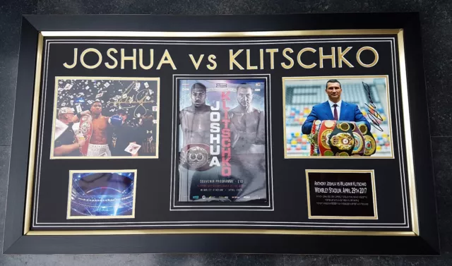 Anthony Joshua und Wladimir Klitschko signiertes Fotobild & OFFIZIELLES PROGRAMM