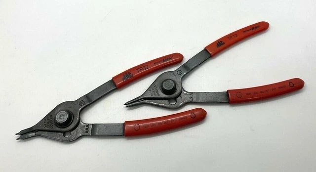 MAC Tools Convertible Internal External Snap Ring Pliers lot Set Retaining Red