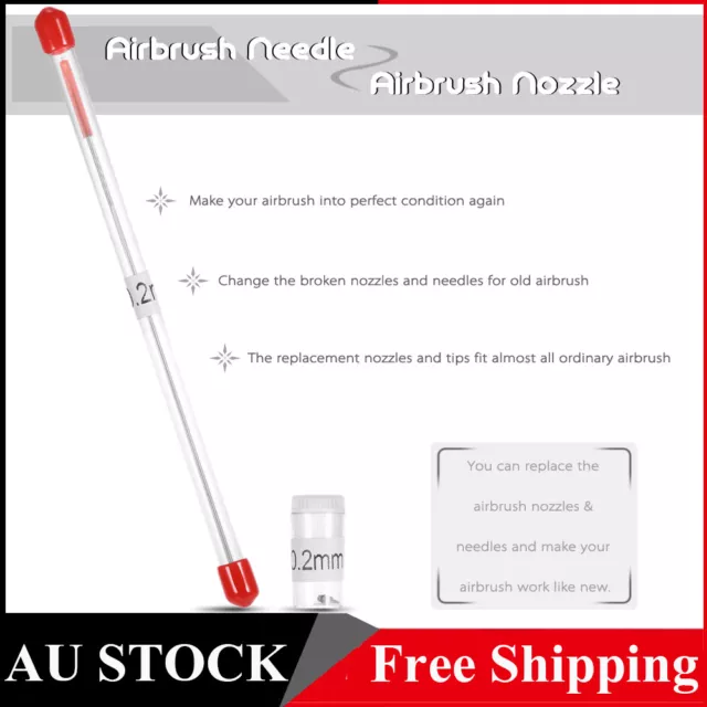 Airbrush Nozzle & Needle Tips Spraying Maintenance Tools 0.2mm/0.3mm/0.5mm AU