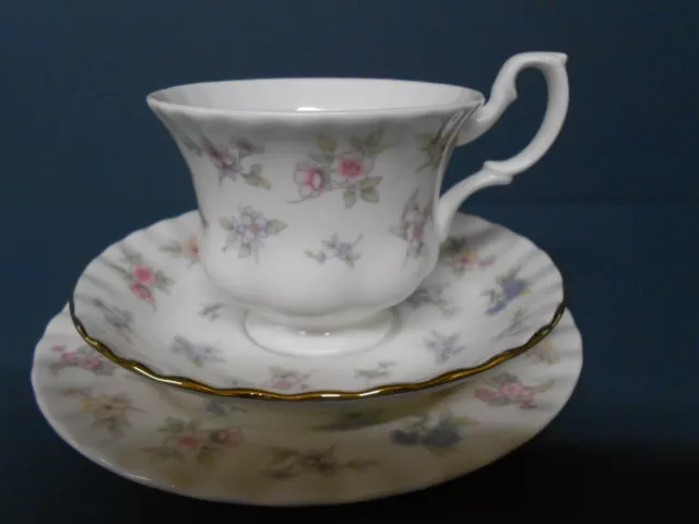 Royal Albert " Cherish" English Bone China Tea Set Trio 1987