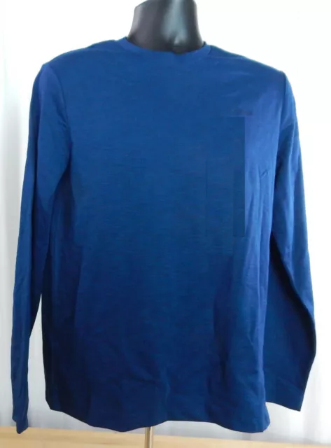 Calvin Klein Mens Long Sleeve Crew Neck Stretch T-Shirt (Estate Blue, M) NWT