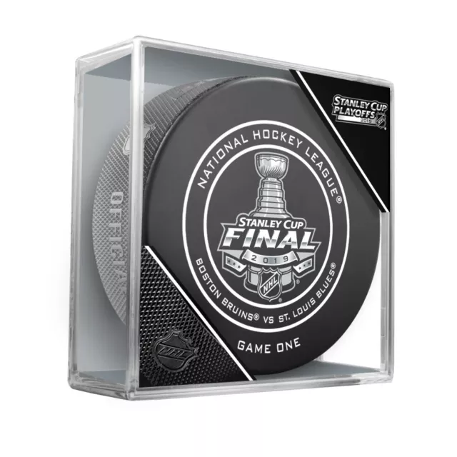 2019 Stanley Cup Finals Game 1 Bruins vs Blues Official Game Hockey Puck Cubed