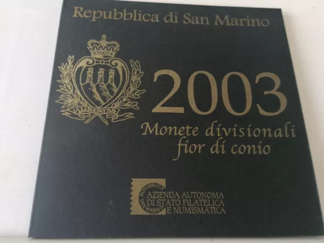 Kms 2003 Mit 5 Euro Silber Im Original Blister San Marino 38.