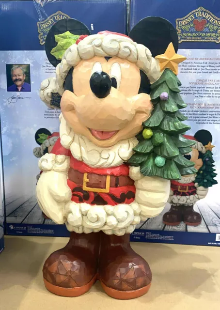 Disney Traditions Mickey Mouse Old St. Mick Christmas Santa Greeter Jim Shore