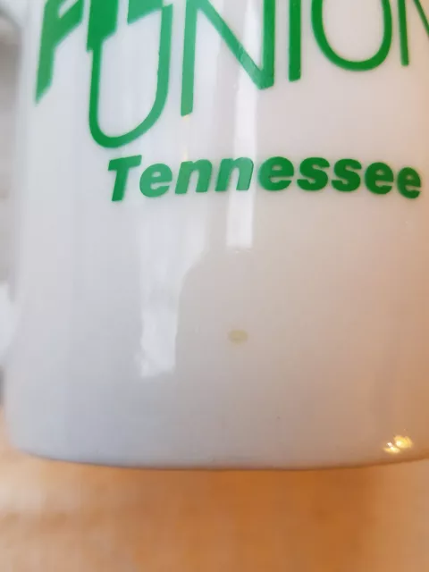 Cup Coffee First Union Bank of Tennessee White Green Logo Tea Mug 3