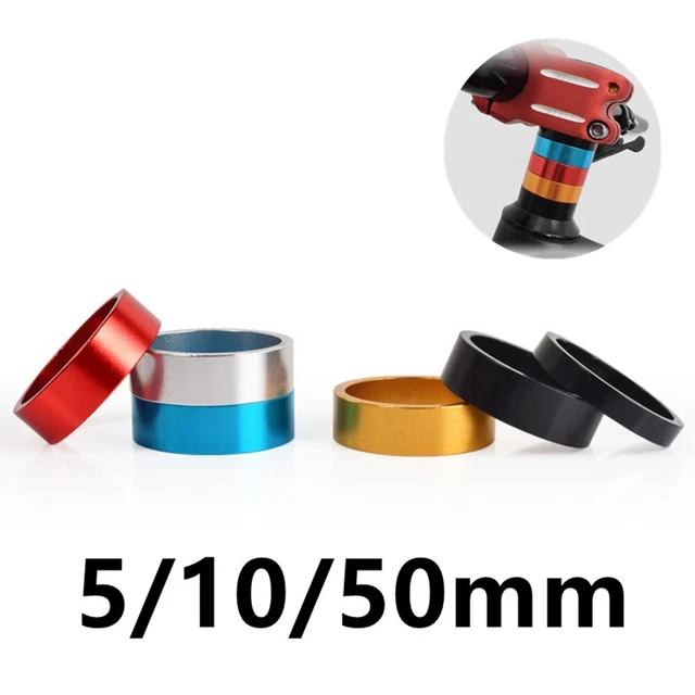 Set De 4 Entretoises De Casque Vélo Avant - Aluminium 5/10/15/20 Mm - 4 Couleurs