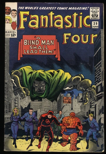 Fantastic Four #39 FN 6.0 Doctor Doom Appearance! Stan Lee! Daredevil Marvel