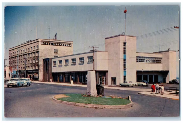 c1960's Federal Building and Malaspina Hotel Nanaimo BC Canada Postcard