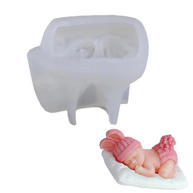 Hágalo usted mismo Artesanal 3D Arte Cera Molde 3D Bebé Vela Molde Fabricación de Jabón Molde de Silicona