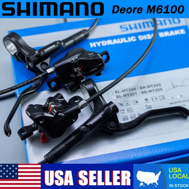Étrier De Frein Simano Deore M6100 BR-M6100 2 Pistons  Plaquettes Resine  Noir