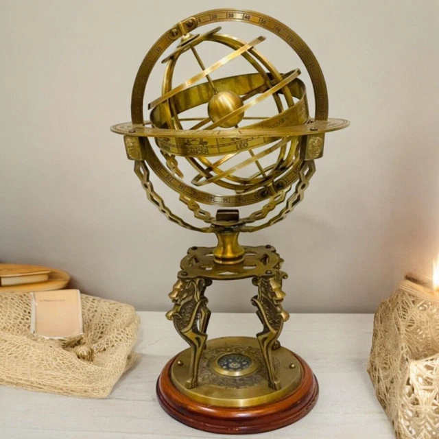 Globe avec sphère armillaire - Laiton
