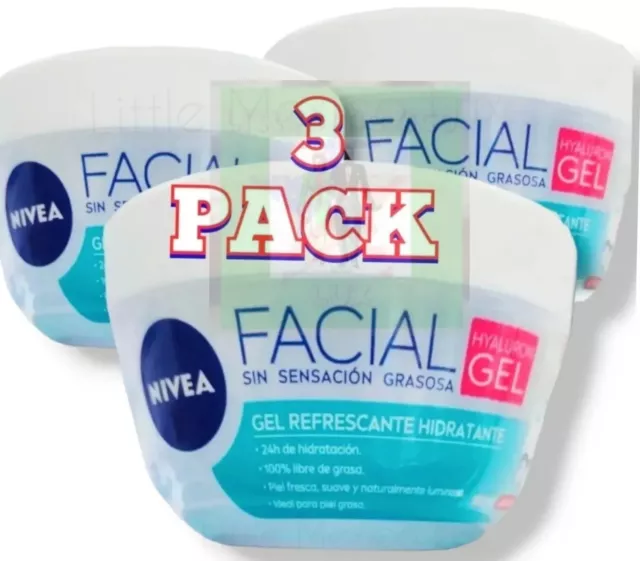 3 Pck NIVEA FACIAL HYALURON GEL 100 ml