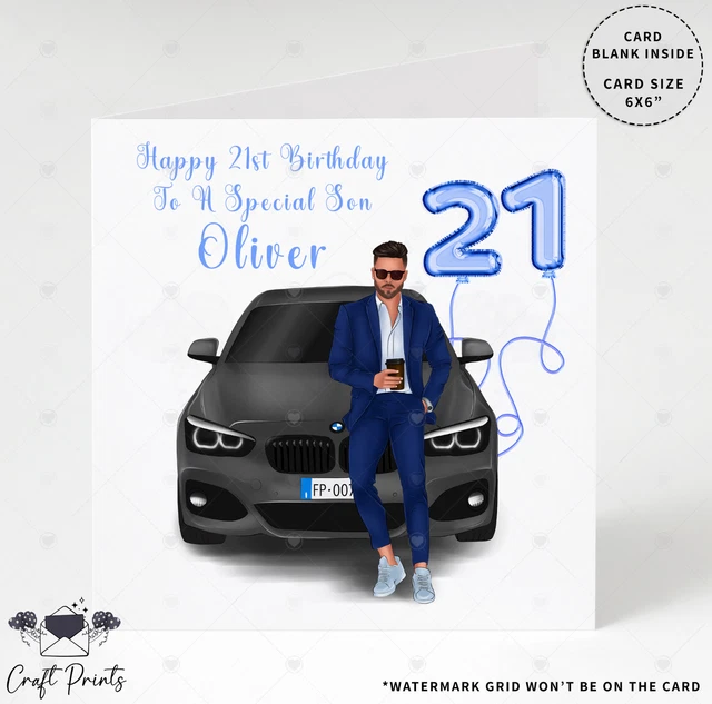 PERSONALISED BIRTHDAY CARD for Male Son Grandson Nephew Brother 18th ...