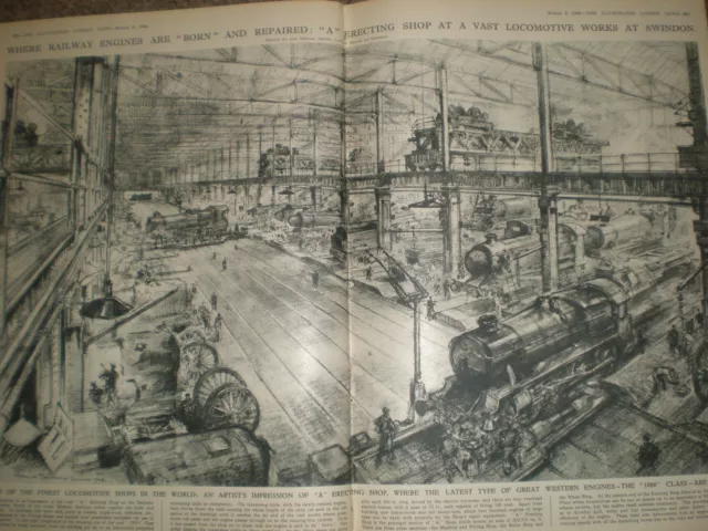 GWR locomotive train repair shop works Swindon 1946 prints ref AP