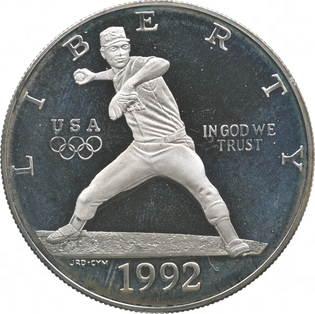 SILVER 1992-S XXV Olympiad Commemorative US $1 90% Silver Collectible *671