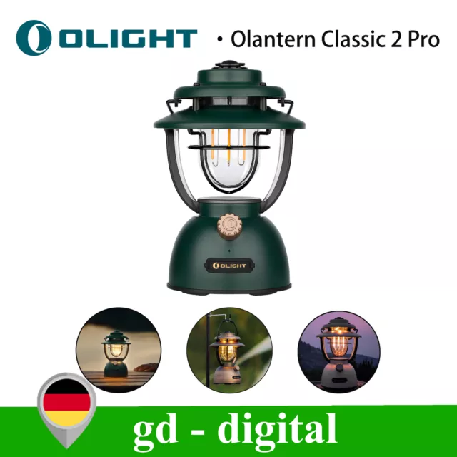 Olight Olantern Classic 2 Pro Kleegrün LED-Laterne Zwei warme Lichtoptionen