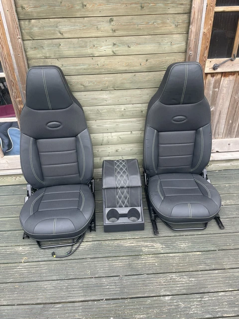 Land Rover Defender Front Seats LAND ROVER DEFENDER GENUINE PREMIUM XS Half LEATHER FRONT SEATS 90 110 ...