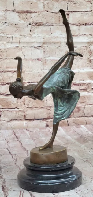 Fatto a Mano Originale Opera D'Arte Di Aldo Vitale Ballerina Bronzo