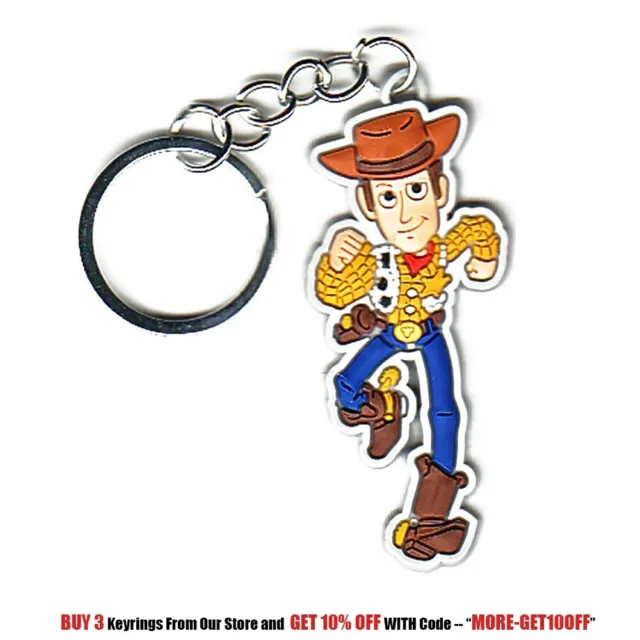 Woody | Disney Toy Story Official Rubber Keyring - Keychain