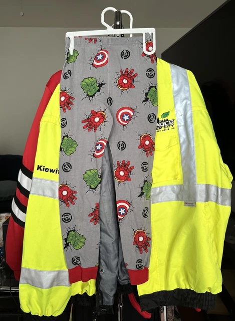 Marvel Pants Boys Size 10 Gray Pajamas Avengers Sleepwear Elastic Stretch Cotton