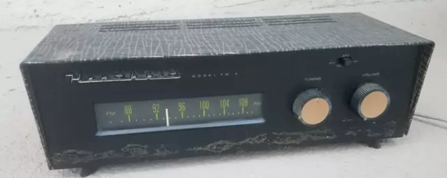 1950'S HEATHKIT FM-4 Hi-Fi AFC TUBE FM TUNER RADIO TESTED WORKING VINTAGE