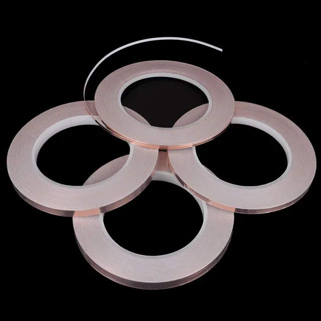 30M Single Side Conductive Copper Foil Tape Strip Adhesive EMI Shielding Tape~m' 2