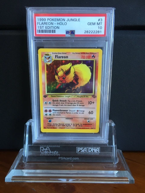 PSA 10 1st Edition Jungle Set Flareon Holo Pokemon Card 1999 WoTC #3 Gem Mint