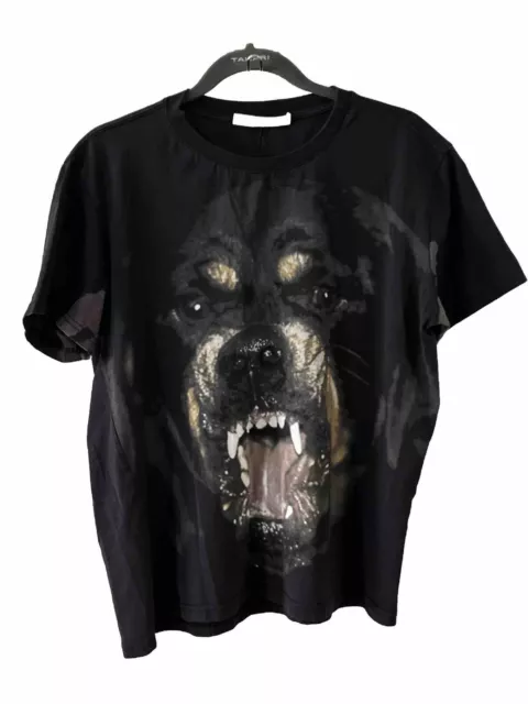 Givenchy Tshirt Rottweiler Dog Print 100% Cotton size Small Distressed