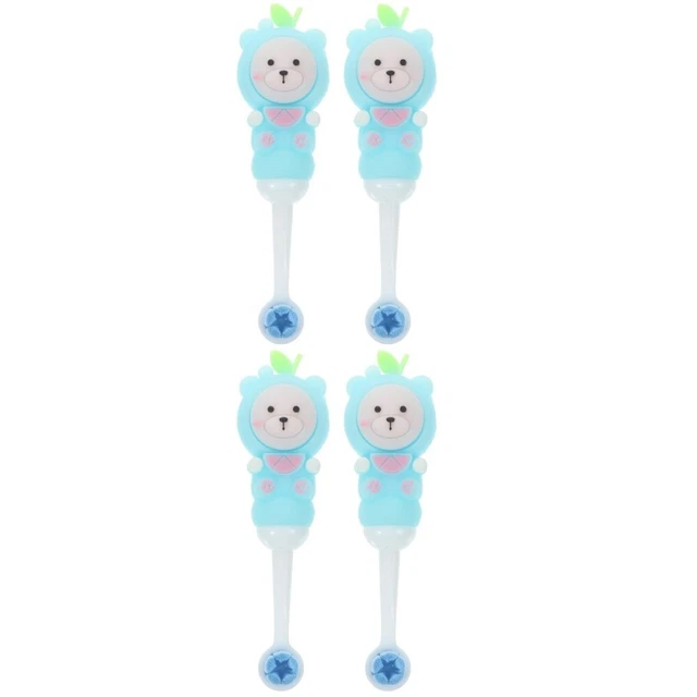 4 piezas cepillo de dientes para niños con cerdas suaves 10X2.5X1CM gel de sílice niño pequeño