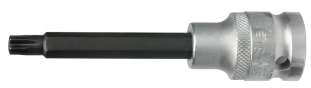 SW-Stahl Schraubendreheinsatz 1/2" T Perfil T50 X 100mm Llave de Vaso Adaptador