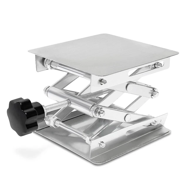 Lab Jack Scissor Stand Platform 4x4 inches Stainless Steel Lift Stand Table