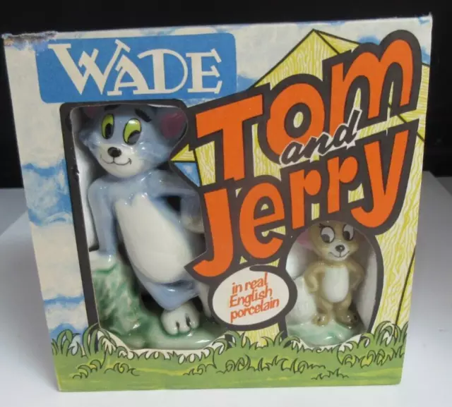 Tom & Jerry Wade 1973 Real English Porcelain Figures In Original Packaging