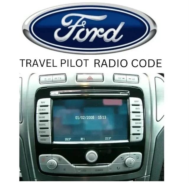 FORD RADIO CODE Service Travelpilot Nx Mondeo Smax Kuga Stereo Sat Nav