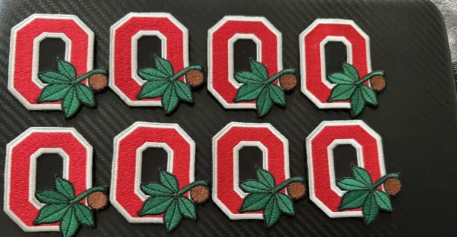 (8) Ohio State Osu Buckeyes Classic Helmet Logos Embroidered Patches Patch New