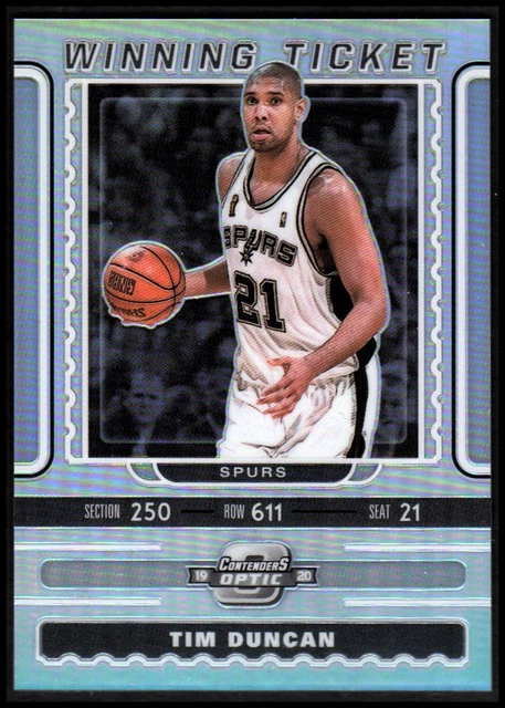 2019-20 Panini Contenders Optic Winning Tickets #19 Tim Duncan SPURS - NM-MT