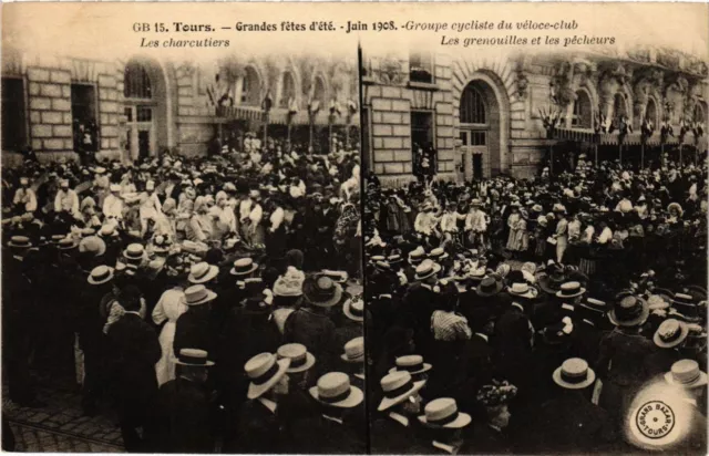 CPA TOURS - Grandes fetes d'ete Juin 1908 (253632)