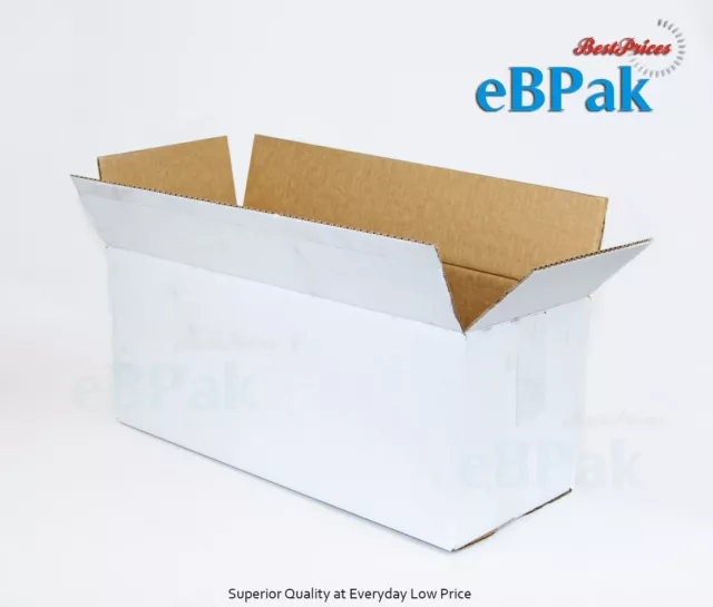 25x Mailing Box 500 x 200 x 200mm Regular White Long Tube Carton B917